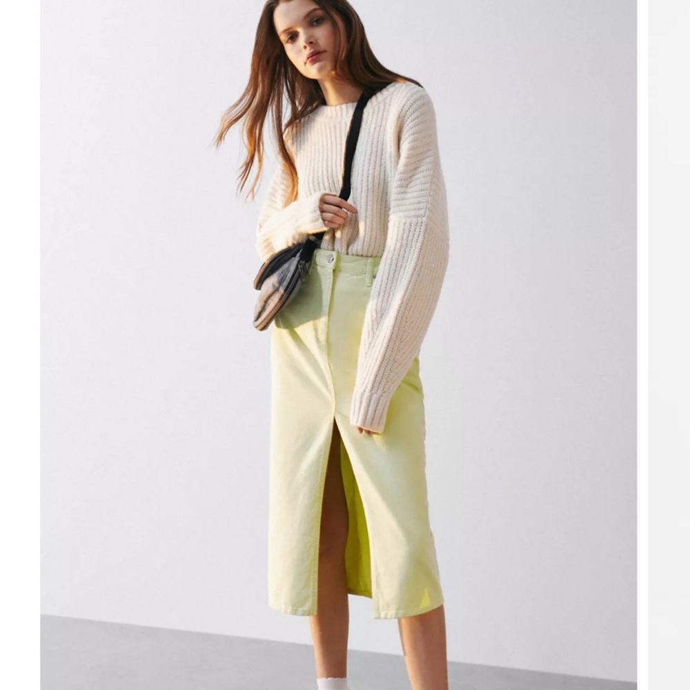 Urban Outfitters BDG Kennedy Denim Split-Front Midi Skirt